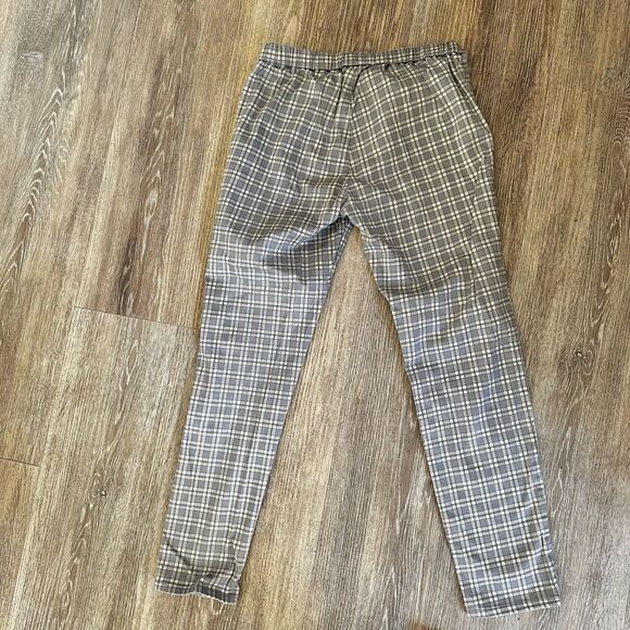 Uniqlo grey check  cropped drawstring pants - Picture 9 of 11